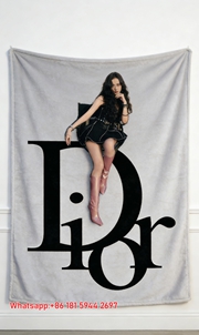 Dior Jisoo Iconic Style Flannel Sofa Throw Blanket D294